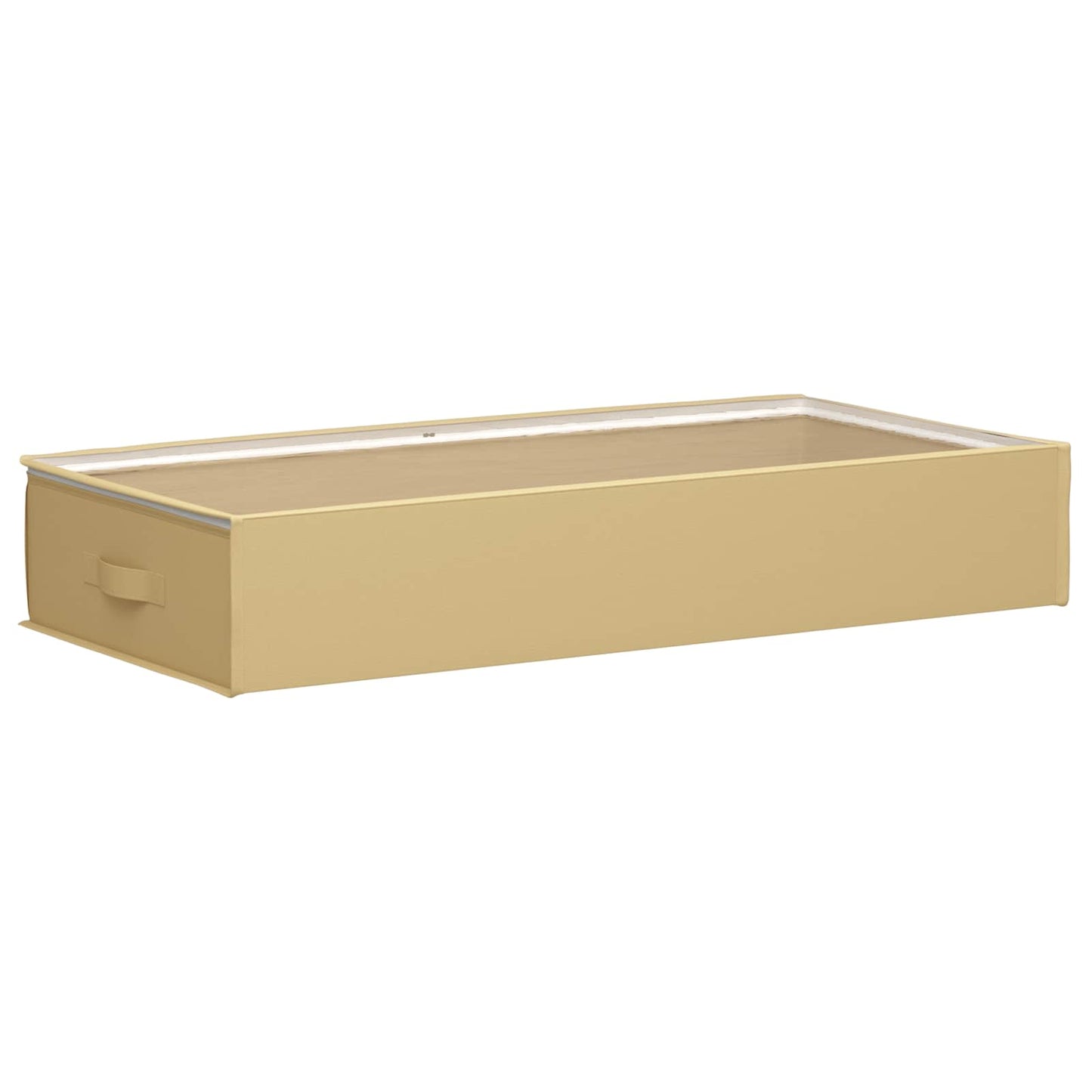 Opbergdoos met transparant bovenraam 2 pcs Crèmekleurig