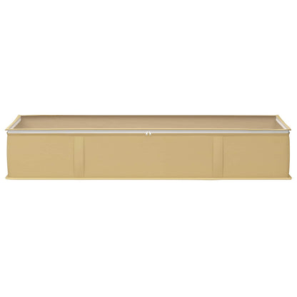 Opbergdoos met transparant bovenraam 2 pcs Crèmekleurig