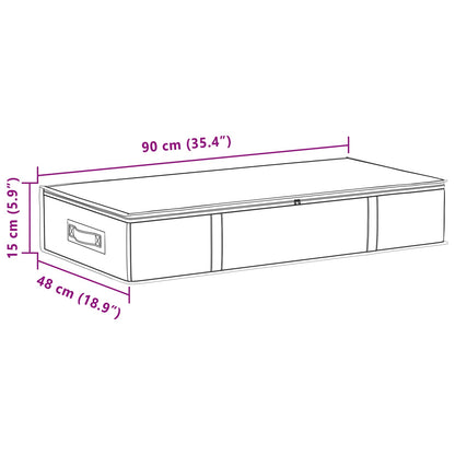 Opbergdoos met transparant bovenraam 2 pcs Crèmekleurig