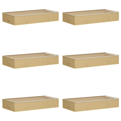 Opbergdoos met transparant bovenraam 6 pcs Crèmekleurig