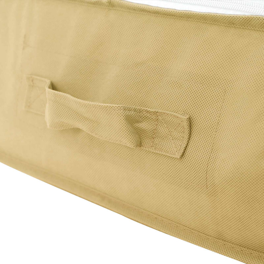 Opbergdoos met transparant bovenraam Crèmekleurig Nonwoven stof