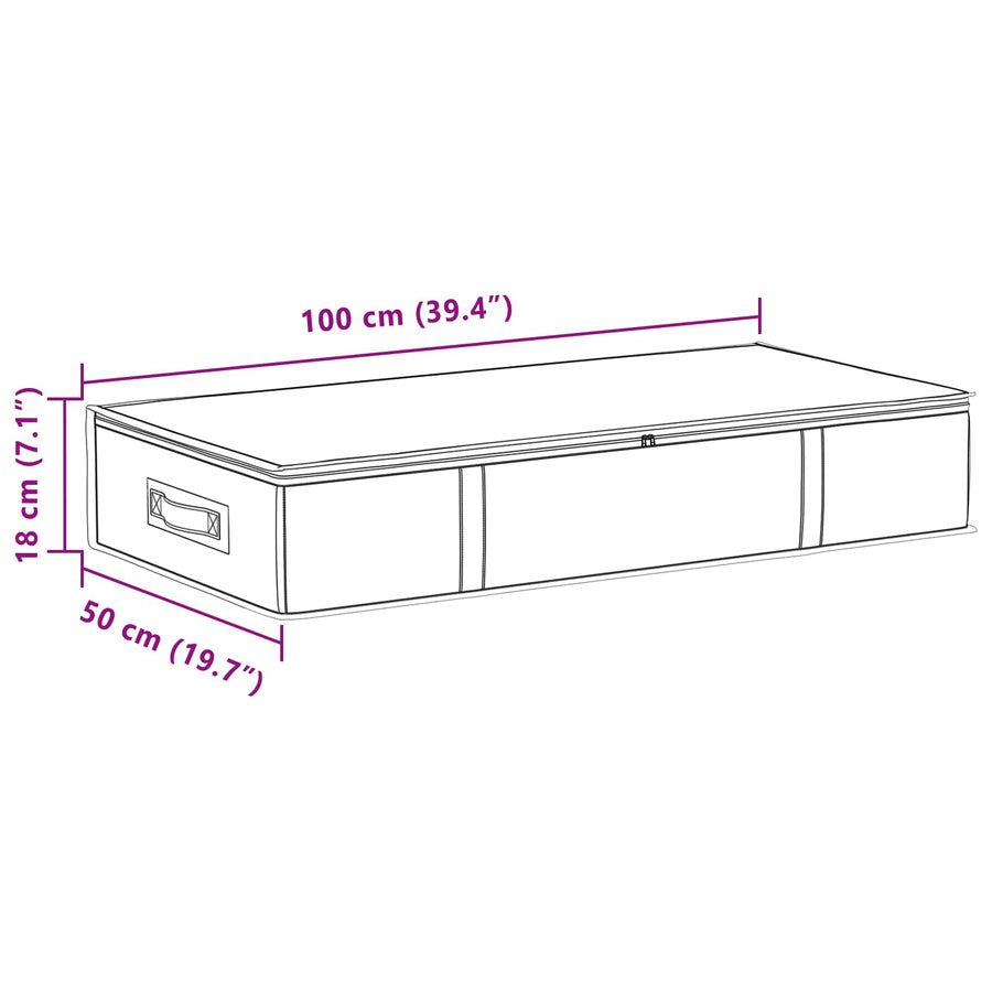 Opbergdoos met transparant bovenraam Crèmekleurig Nonwoven stof