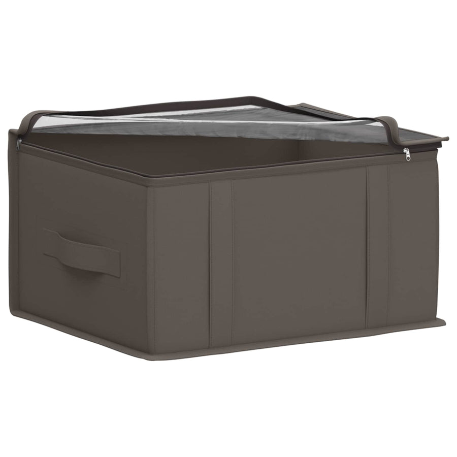 Opbergdoos met transparant bovenraam Grijs 50 x 30 x 25 cm