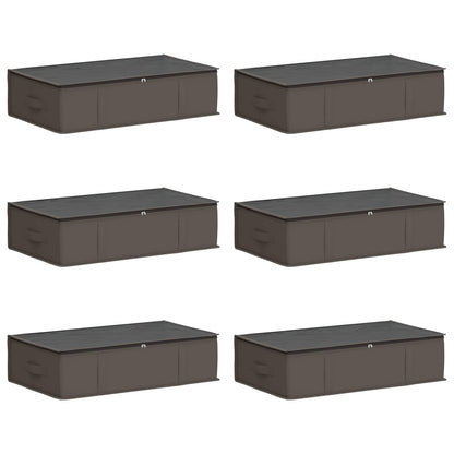 Opbergdoos met transparant bovenraam 6 pcs Grijs Nonwoven stof