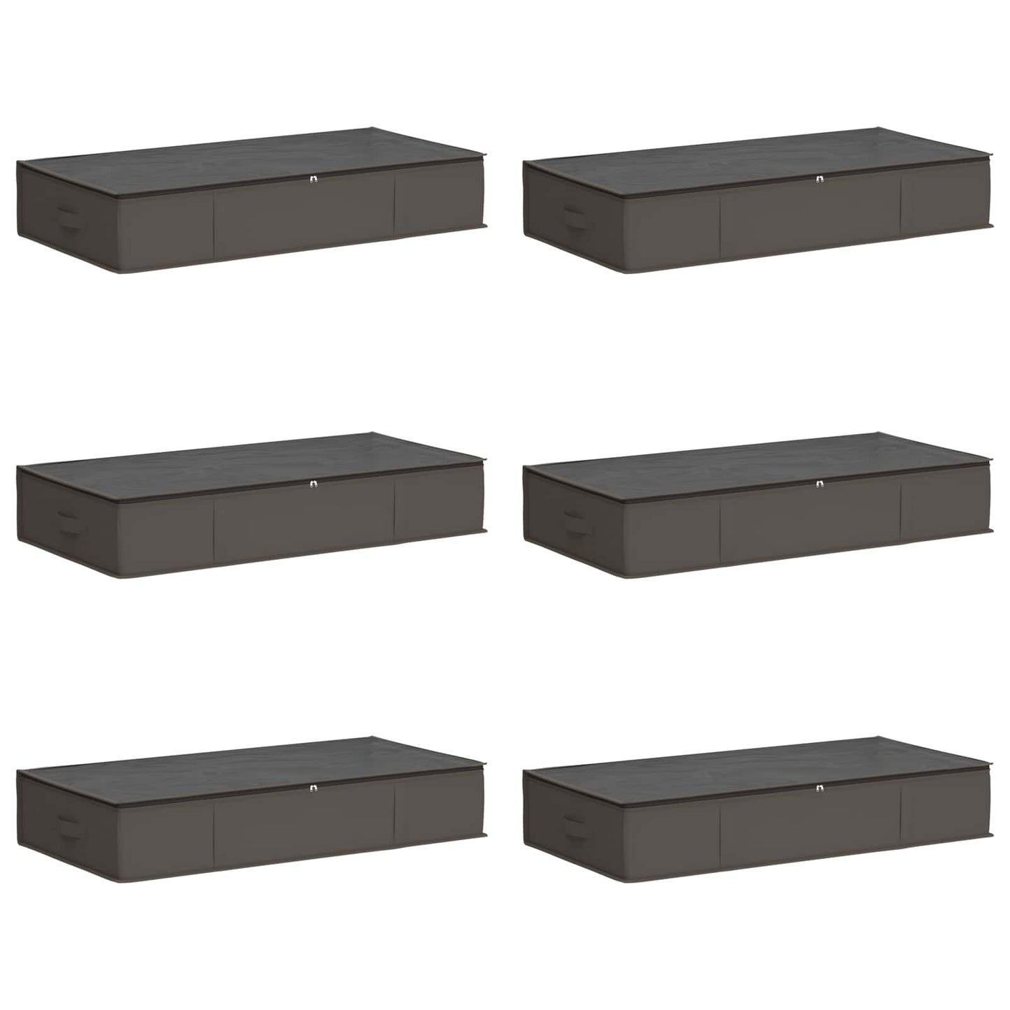 Opbergdoos met transparant bovenraam 6 pcs Grijs Nonwoven stof