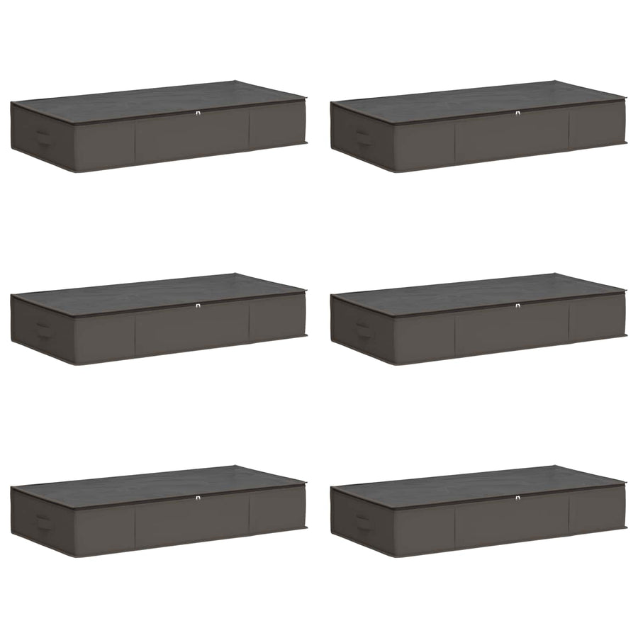 Opbergdoos met transparant bovenraam 6 pcs Grijs Nonwoven stof