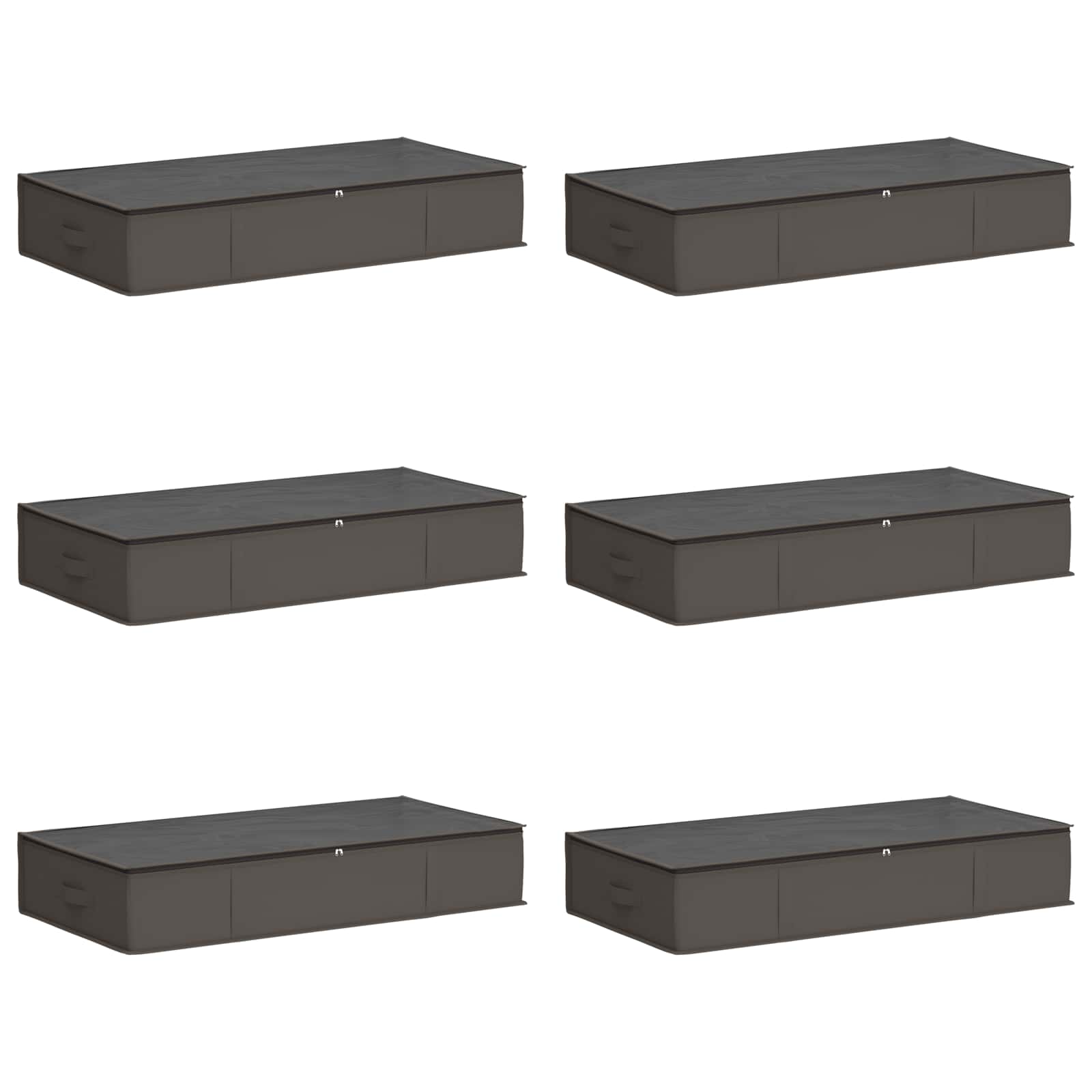 Opbergdoos met transparant bovenvenster 6 stuks grijs