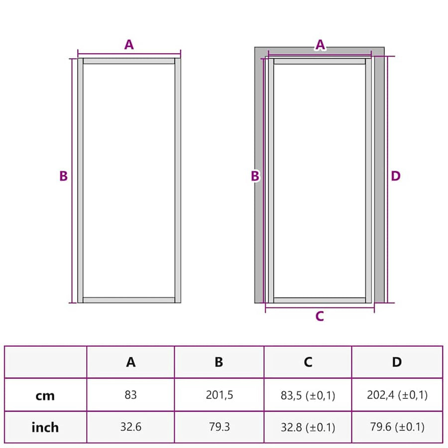 Aluminium 83 x 201,5 cm Zwart en gegolfd 3 horizontale stangen