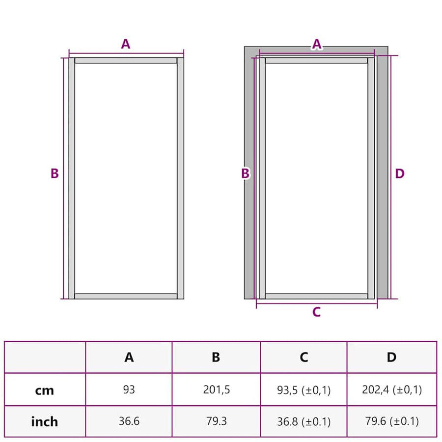 Aluminium 93 x 201,5 cm Zwart en gegolfd 3 horizontale stangen