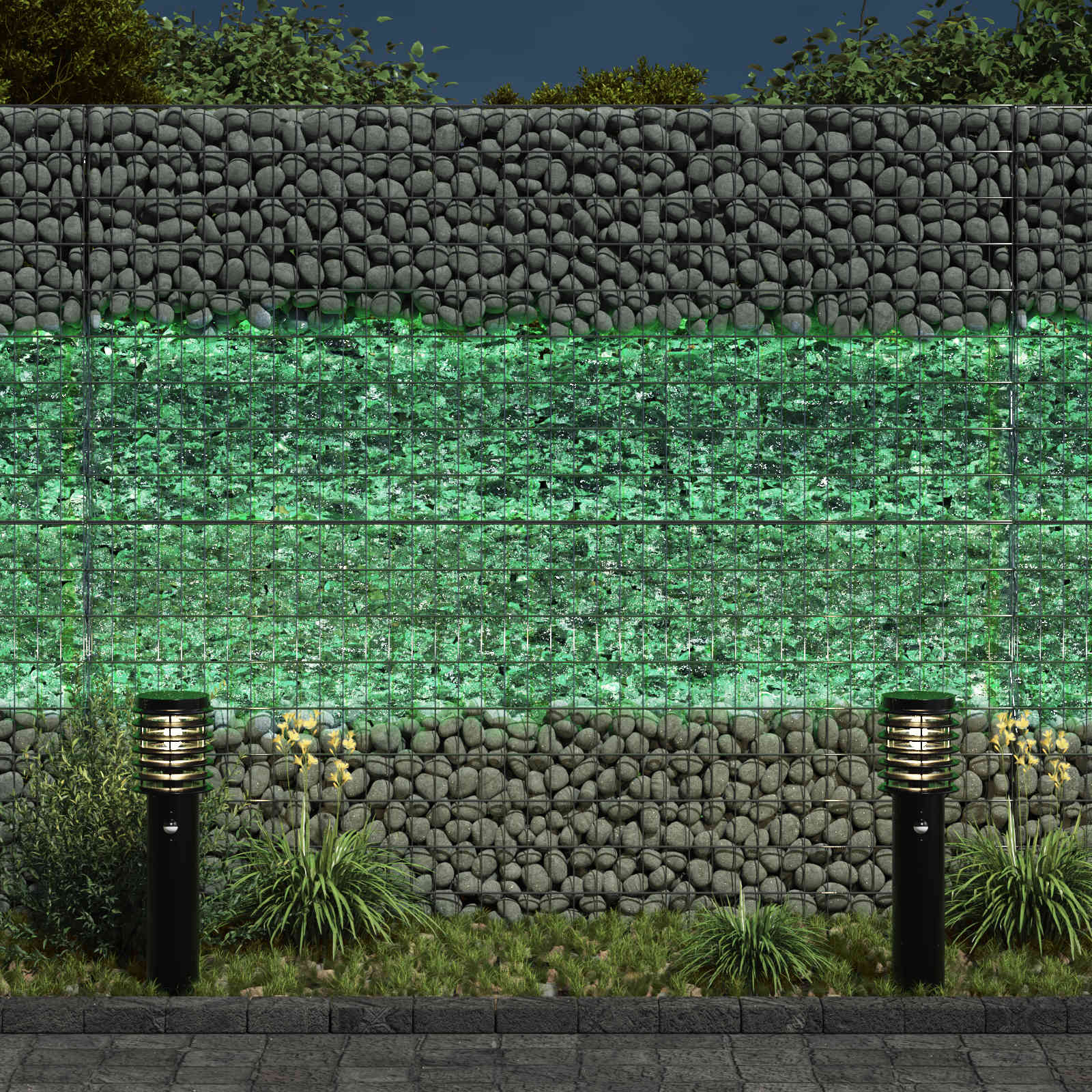 Tuinstenen Lichtgroen 12 cm Glas