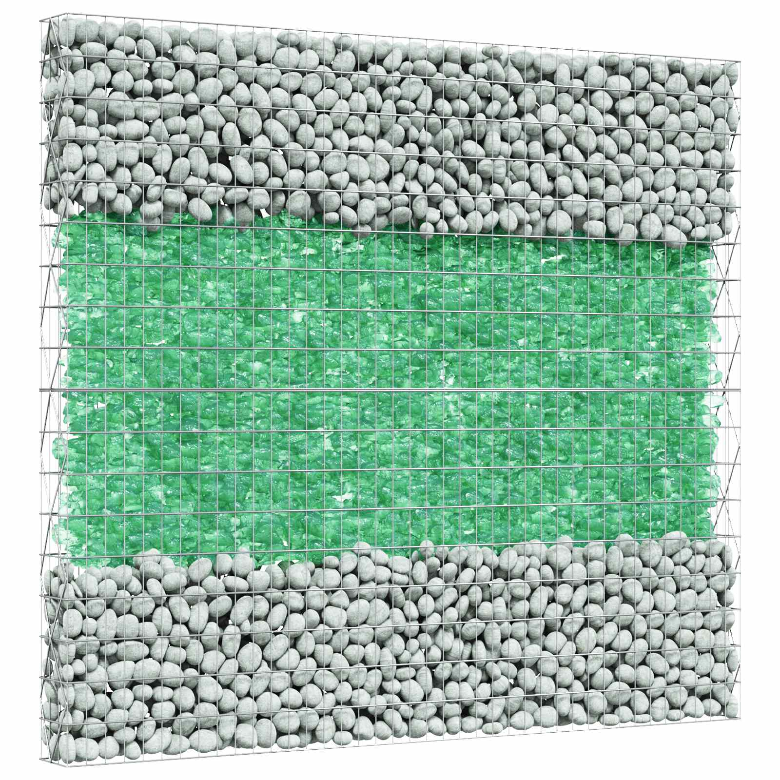 Tuinstenen Lichtgroen 12 cm Glas