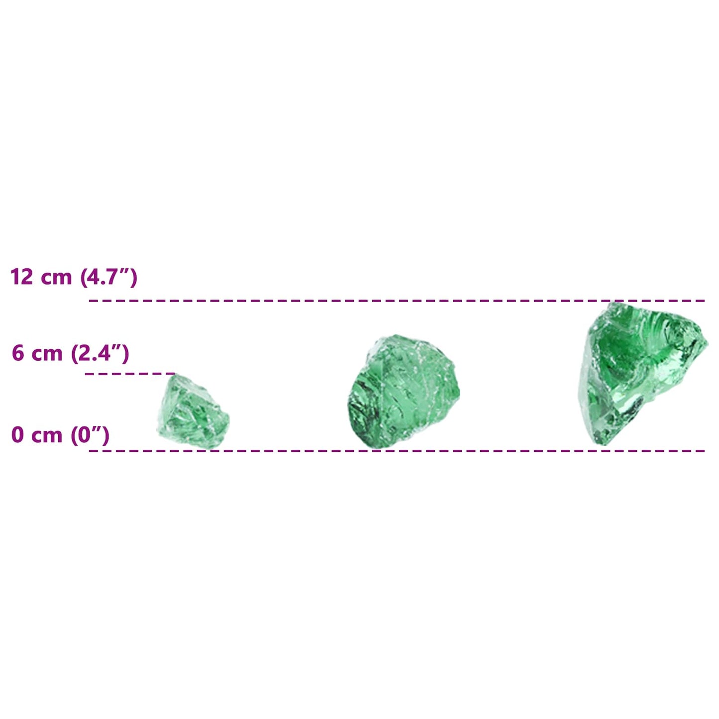 Tuinstenen Lichtgroen 12 cm Glas