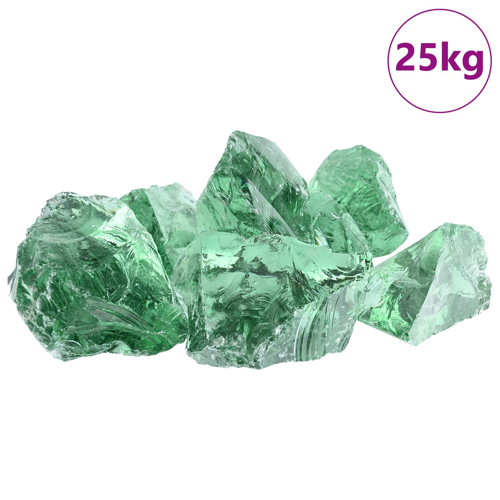 Tuinstenen Lichtgroen 12 cm Glas