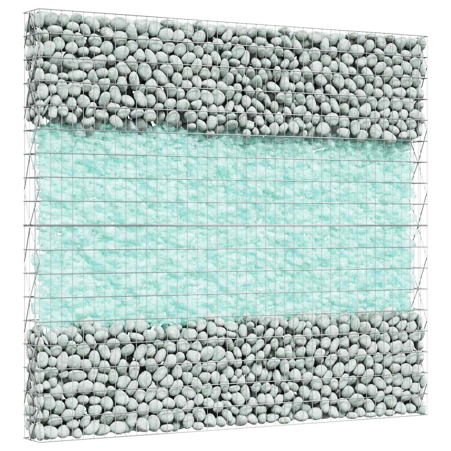 Tuinstenen Turquoise 12 cm Glas