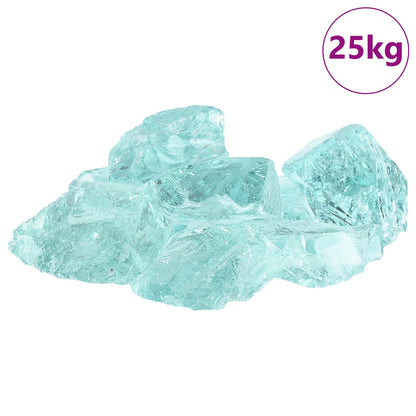 Tuinstenen Turquoise 12 cm Glas