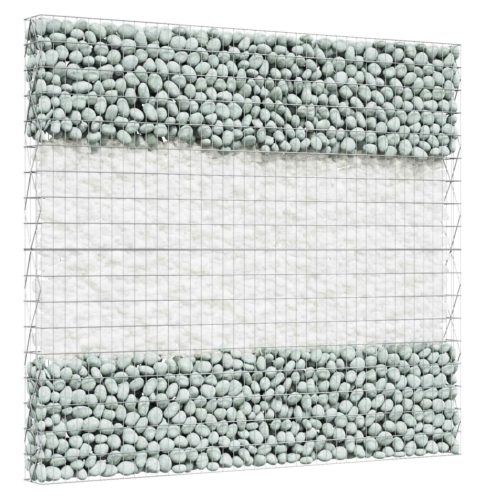 Tuinstenen Wit 12 cm Glas