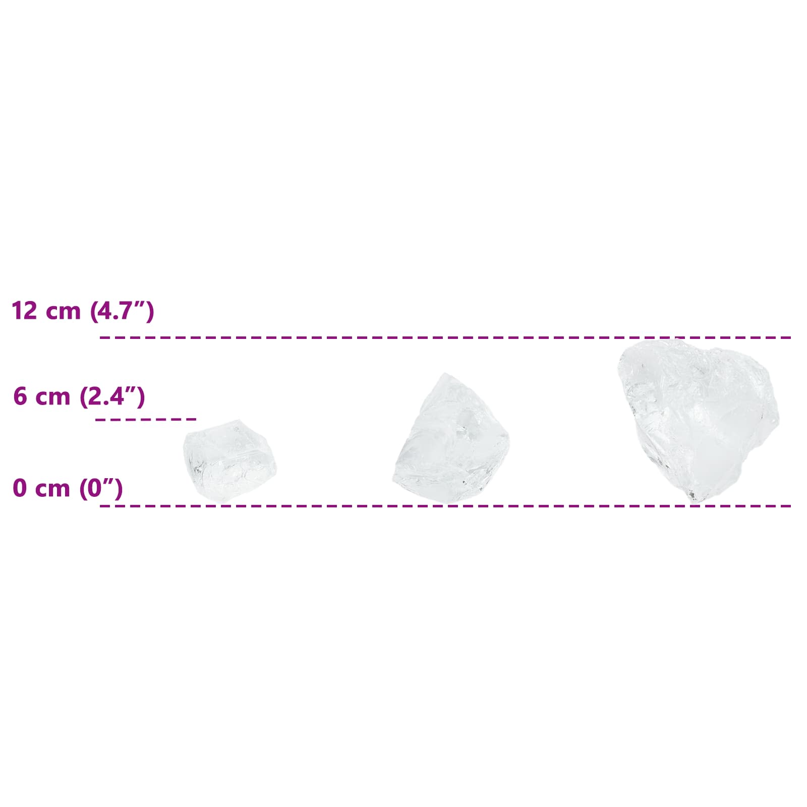 Tuinstenen Wit 12 cm Glas