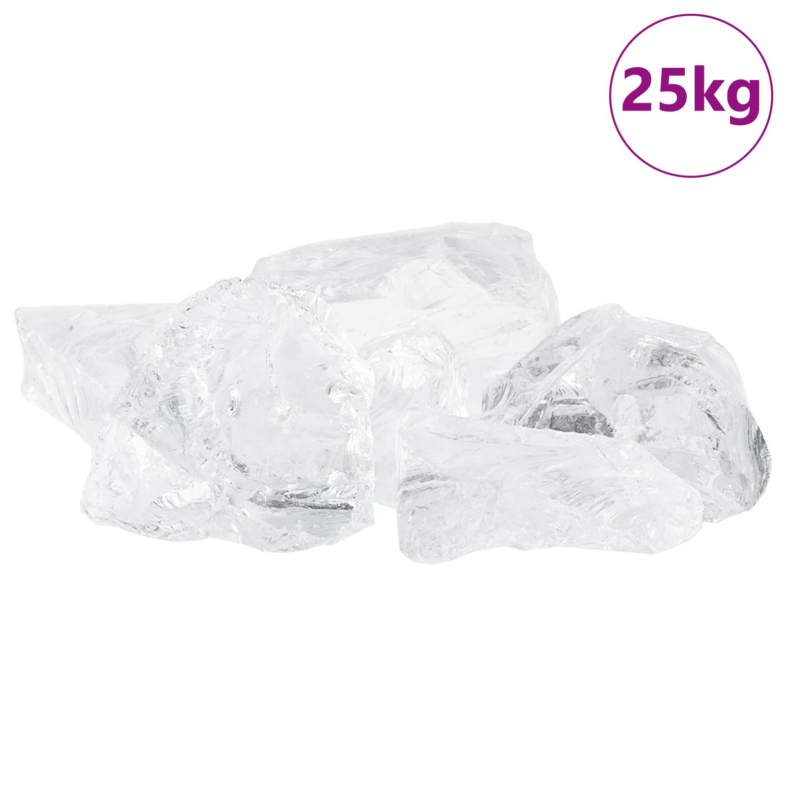 Tuinstenen Wit 12 cm Glas