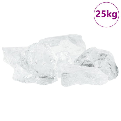 Tuinstenen Wit 12 cm Glas