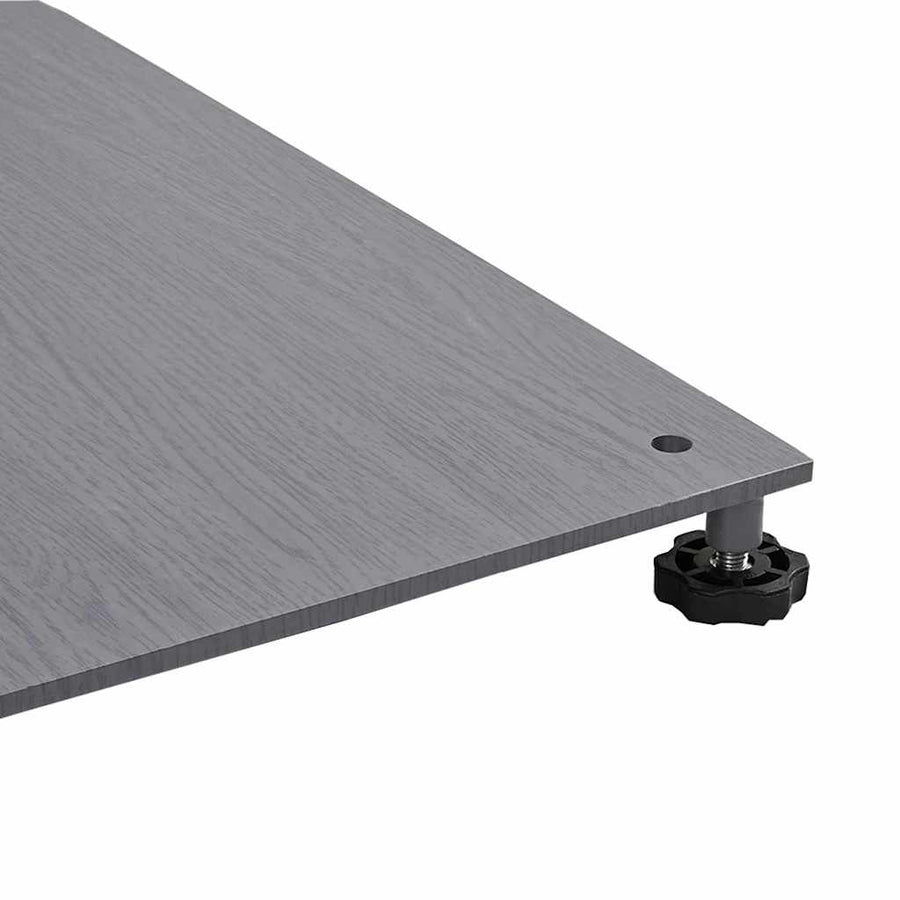 Parasolvoet Donkergrijze houtlook 100 x 100 x 4 cm Staal
