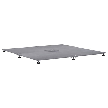 Parasolvoet Donkergrijze houtlook 100 x 100 x 4 cm Staal