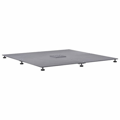 Parasolvoet Donkergrijze houtlook 100 x 100 x 4 cm Staal
