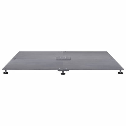Parasolvoet Donkergrijze houtlook 100 x 100 x 4 cm Staal