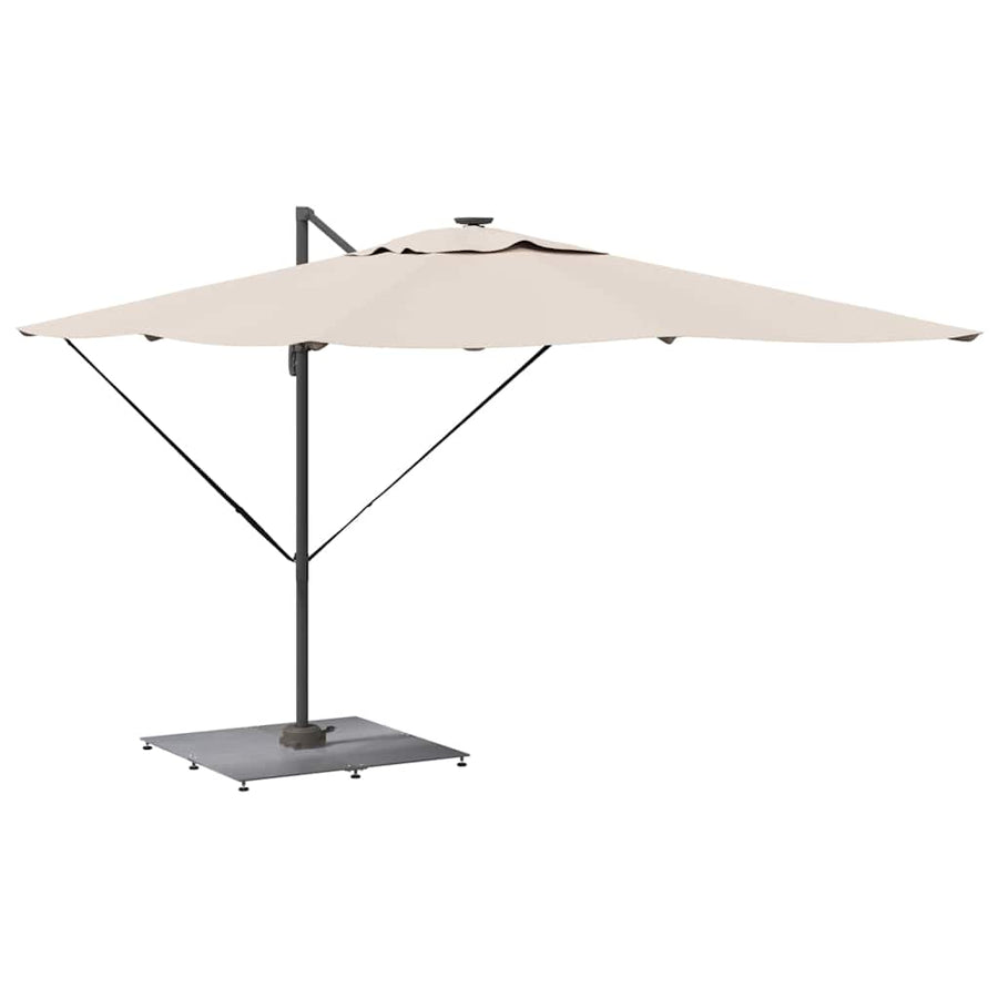 Parasolvoet Donkergrijze houtlook 100 x 100 x 4 cm Staal