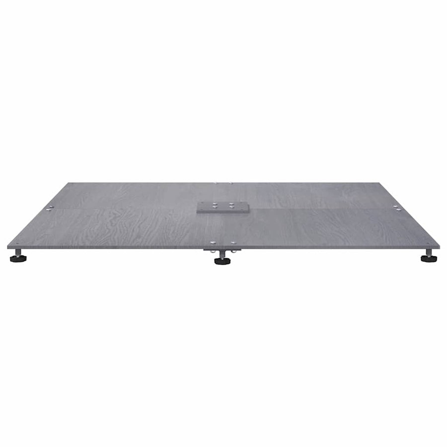 Parasolvoet Donkergrijze houtlook 100 x 100 x 4 cm Staal