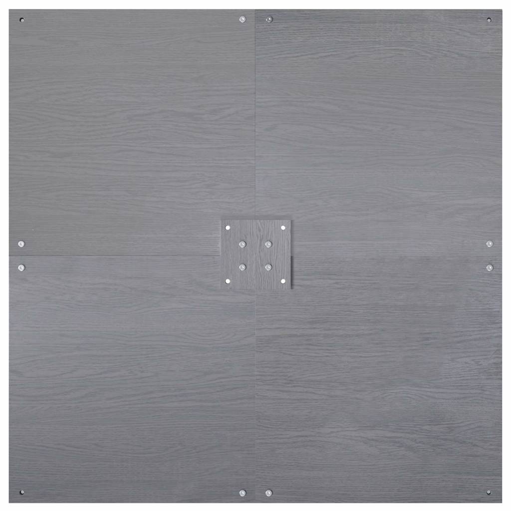 Parasolvoet Donkergrijze houtlook 100 x 100 x 4 cm Staal