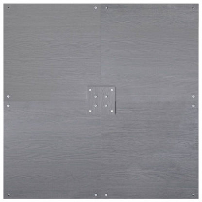 Parasolvoet Donkergrijze houtlook 100 x 100 x 4 cm Staal