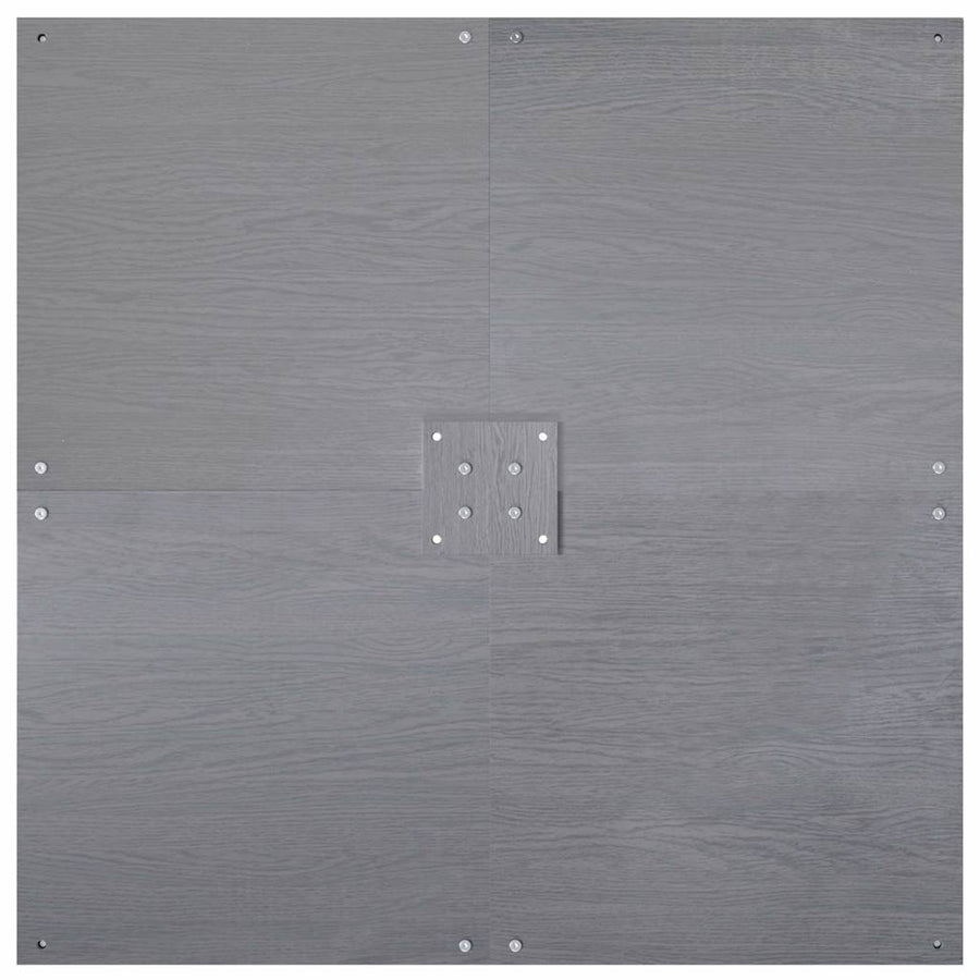 Parasolvoet Donkergrijze houtlook 100 x 100 x 4 cm Staal