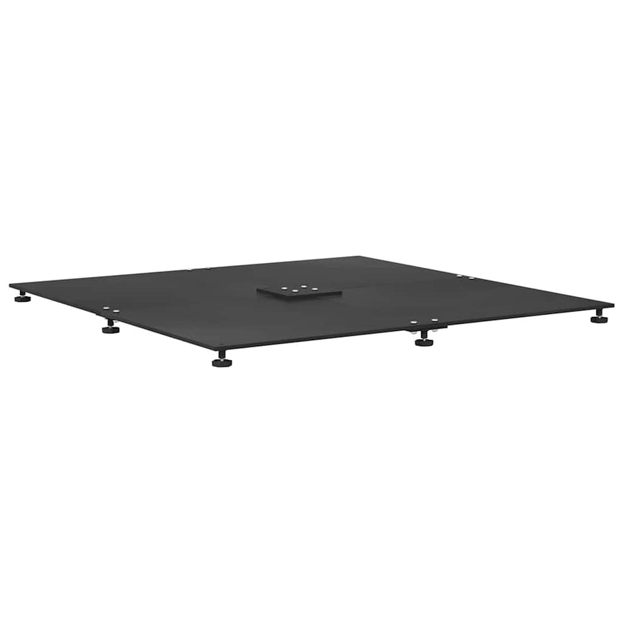 Parasolvoet Zwart 100 x 100 x 4 cm Staal
