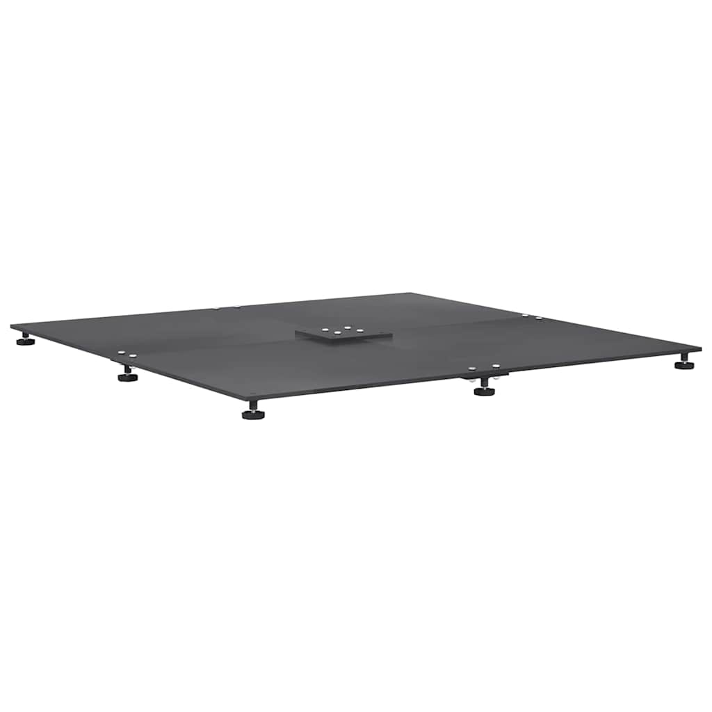 Parasolvoet Donkergrijs 100 x 100 x 4 cm Staal