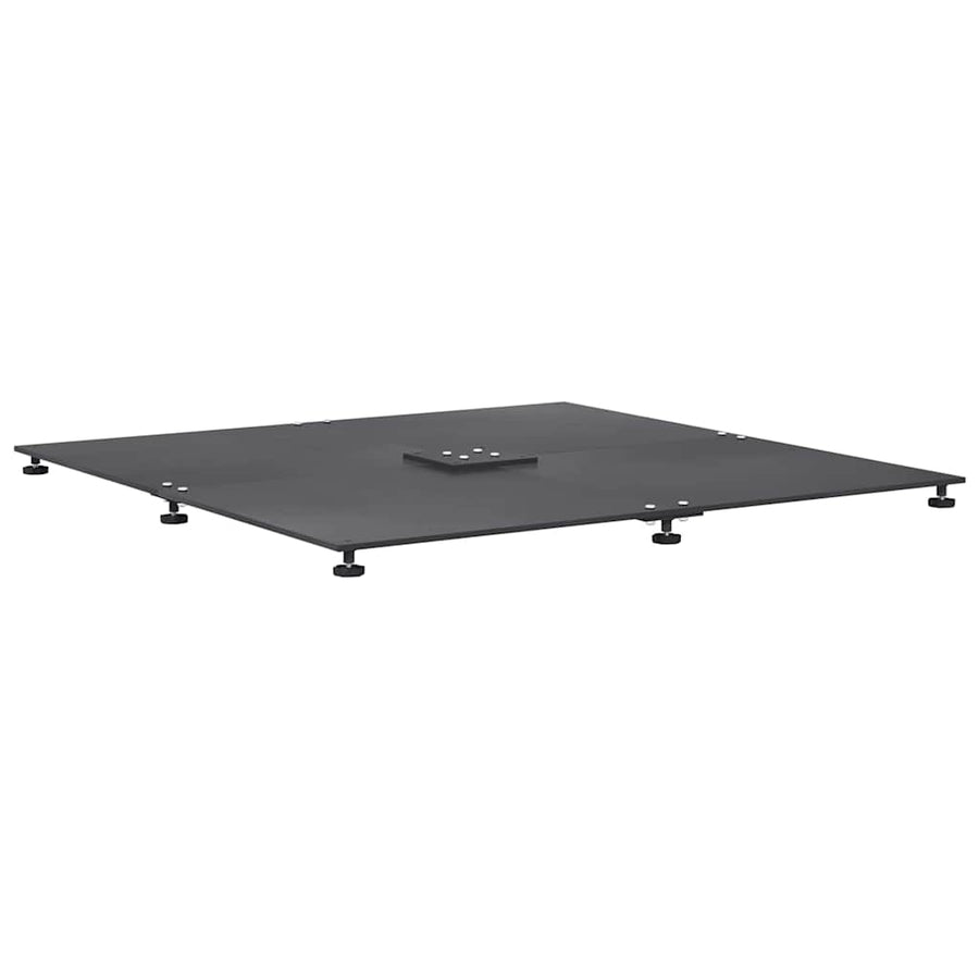 Parasolvoet Donkergrijs 100 x 100 x 4 cm Staal