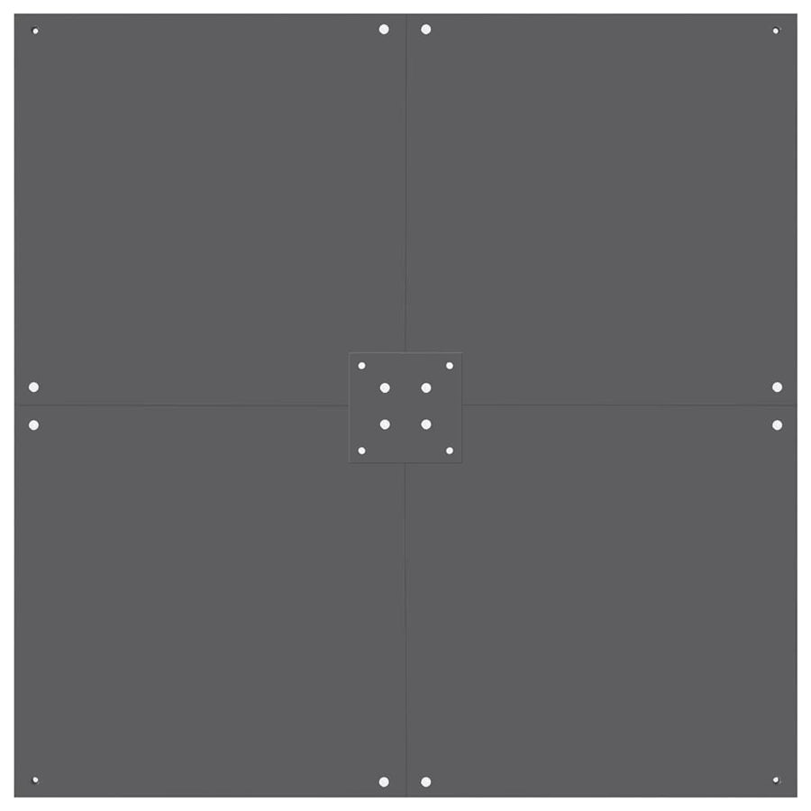 Parasolvoet Donkergrijs 100 x 100 x 4 cm Staal