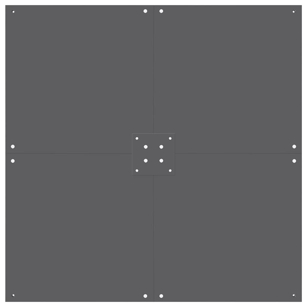 Parasolvoet Donkergrijs 100 x 100 x 4 cm Staal