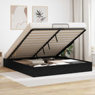 Ottoman Bed Frame Black Oak 193 x 120 x 25 cm Chipboard