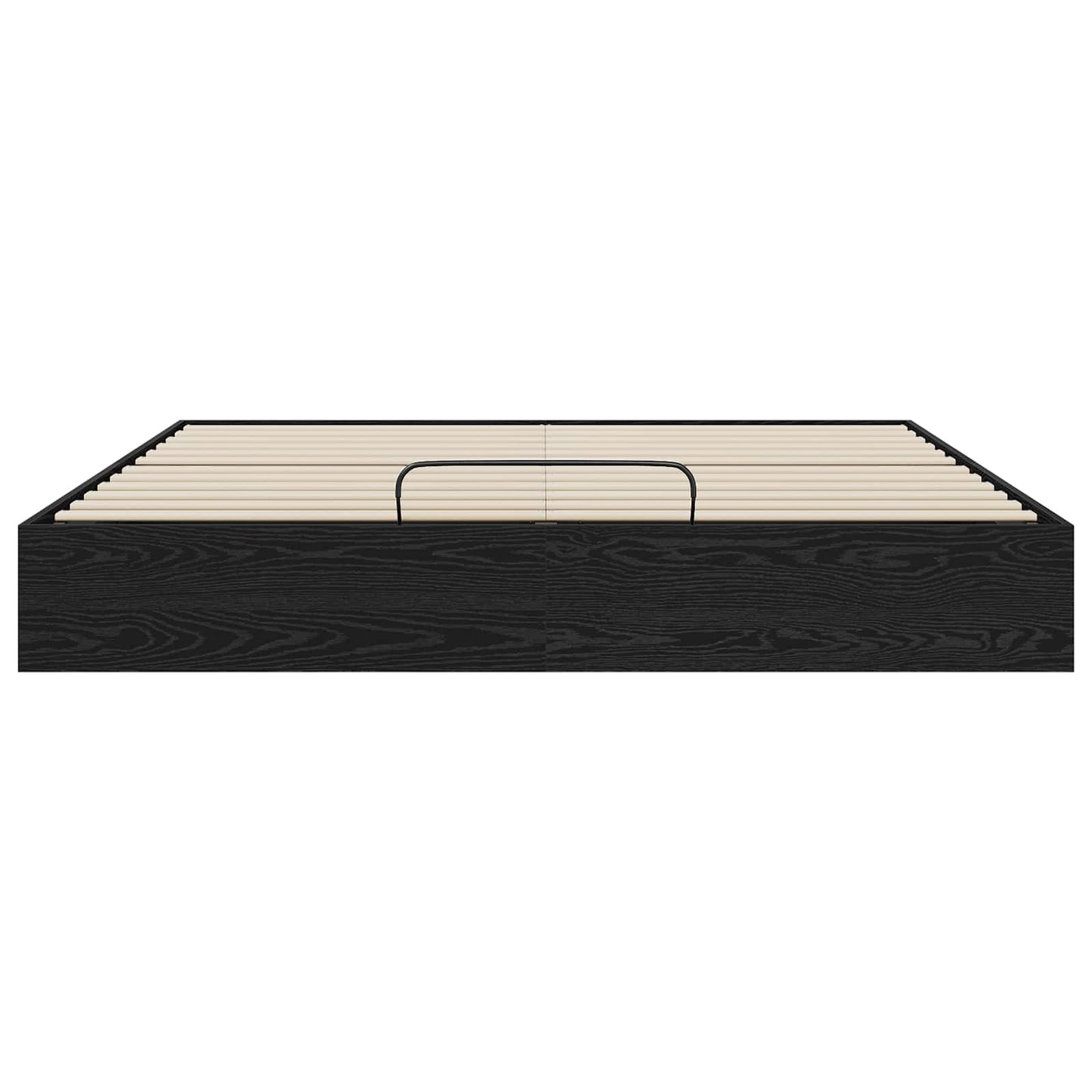 Ottoman Bedframe Zwart Eiken 193 x 120 x 25 cm Spaanplaat