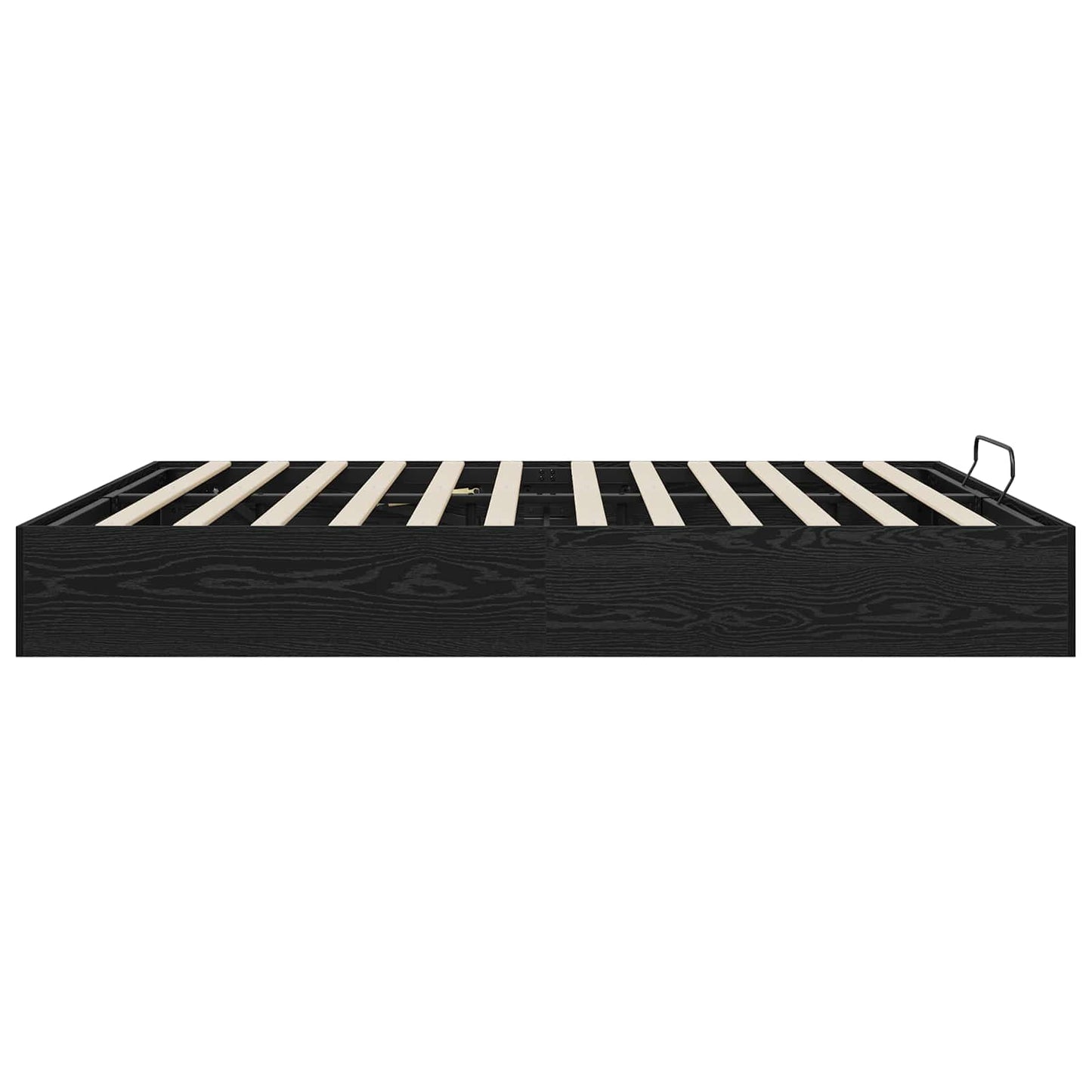 Ottoman Bedframe Zwart Eiken 193 x 120 x 25 cm Spaanplaat