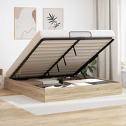 Ottoman bedframe spaanplaat Sonoma eiken 193x120x25 cm