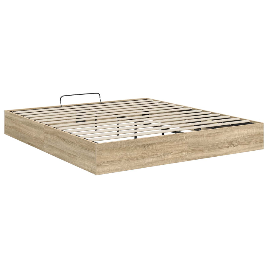 Ottoman Bedframe Sonoma Eiken 193 x 120 x 25 cm Spaanplaat