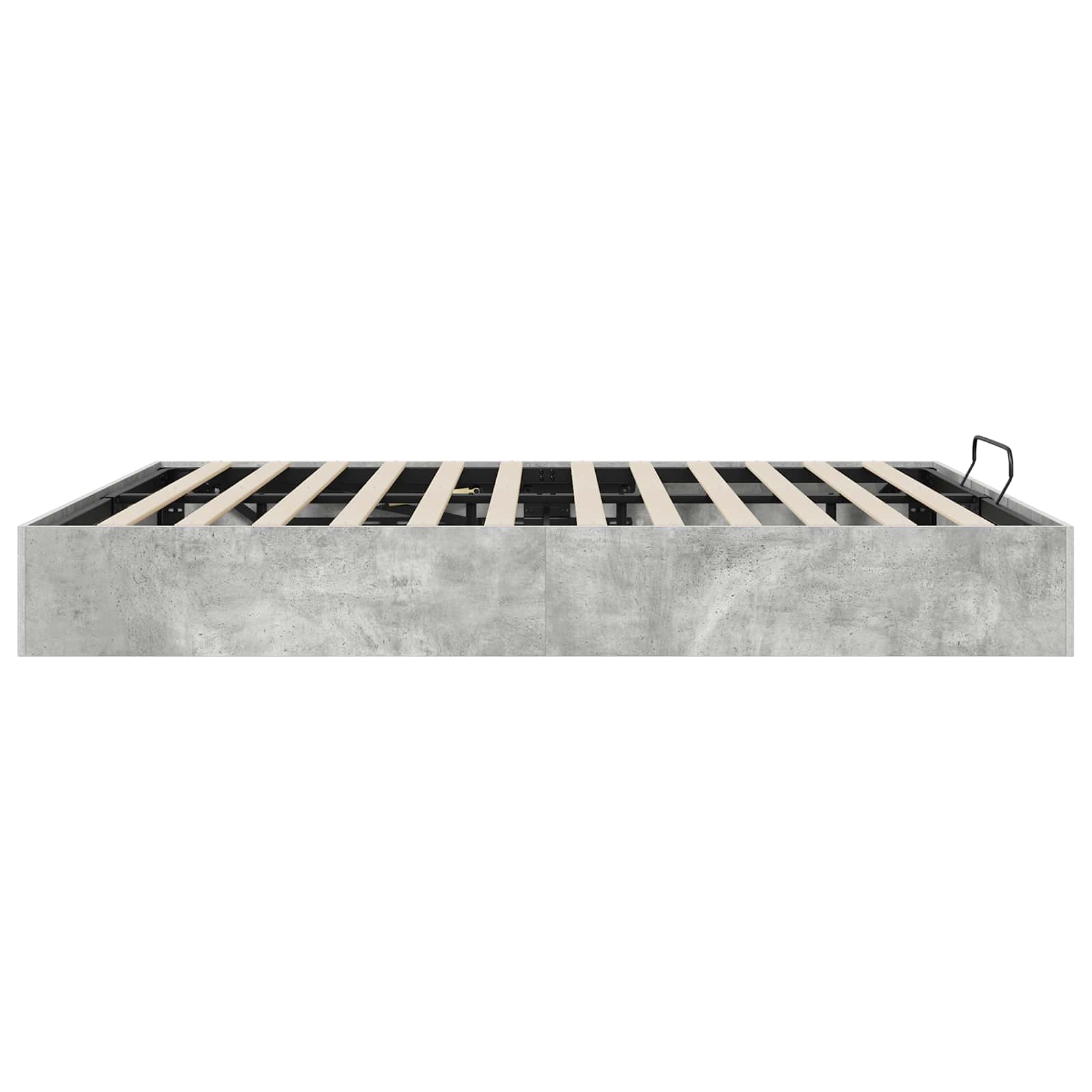 Ottoman Bedframe met opslag Beton 193 x 120 x 25 cm Spaanplaat