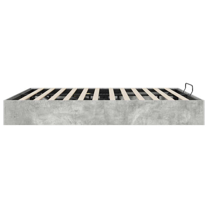 Ottoman Bedframe met opslag Beton 193 x 120 x 25 cm Spaanplaat