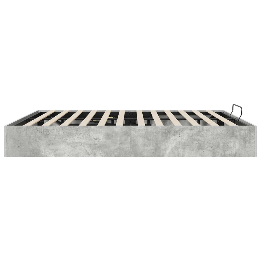 Ottoman Bedframe met opslag Beton 193 x 120 x 25 cm Spaanplaat
