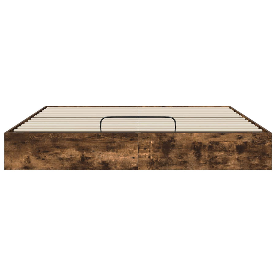 Ottoman Bedframe Gerookt eiken 193 x 120 x 25 cm Spaanplaat