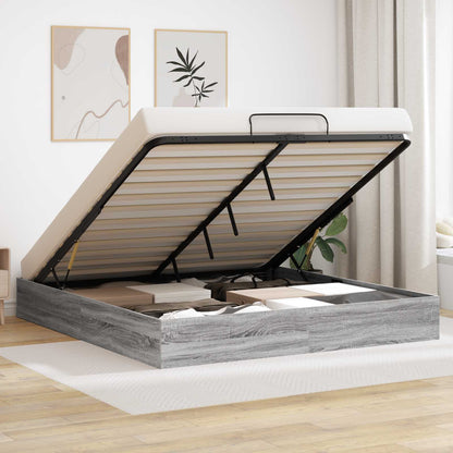 Ottoman Bedframe Grijs Sonoma 193 x 120 x 25 cm Spaanplaat