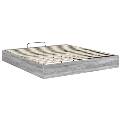 Ottoman Bedframe Grijs Sonoma 193 x 120 x 25 cm Spaanplaat