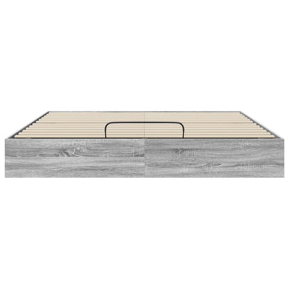 Ottoman Bedframe Grijs Sonoma 193 x 120 x 25 cm Spaanplaat