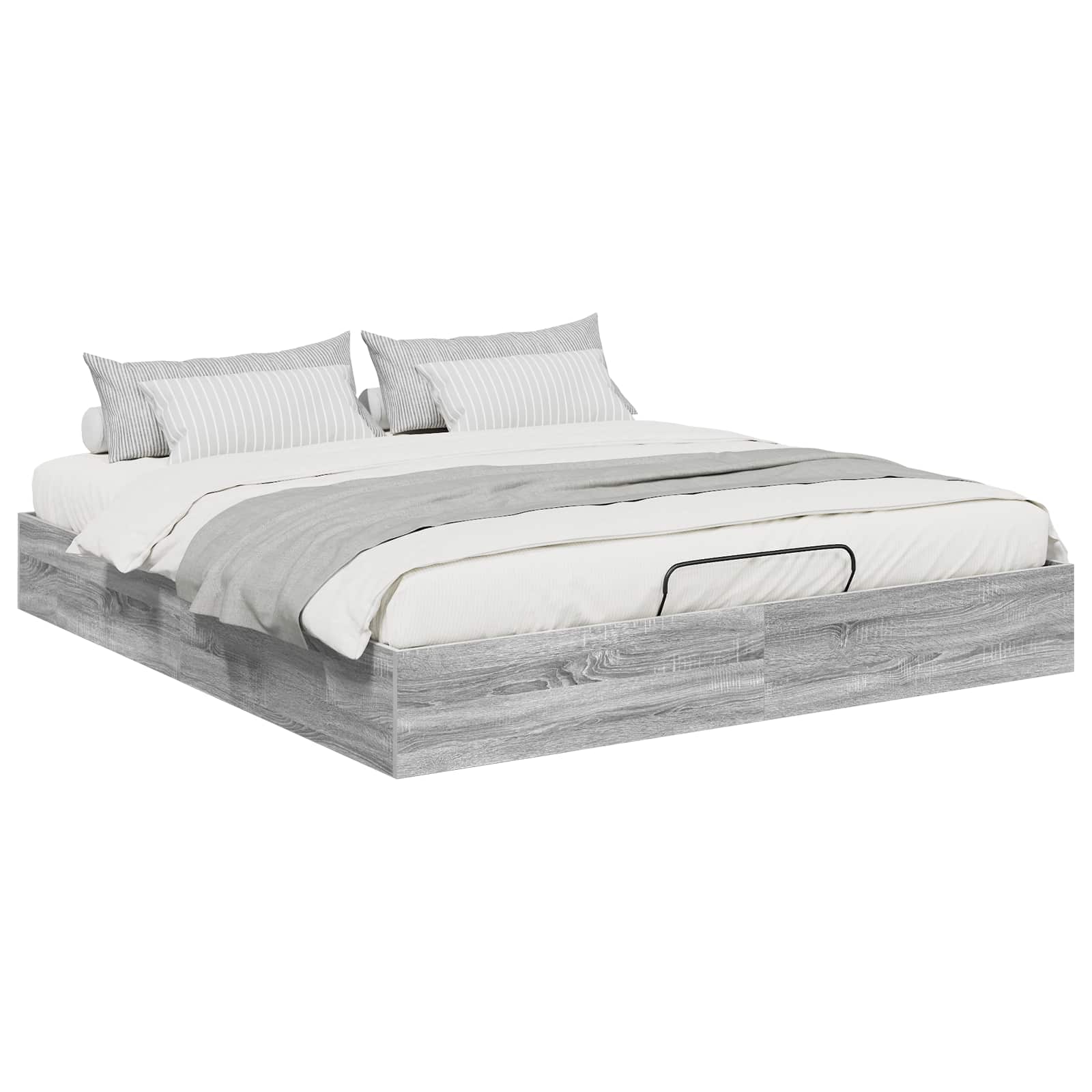 Ottoman Bedframe Grijs Sonoma 193 x 120 x 25 cm Spaanplaat